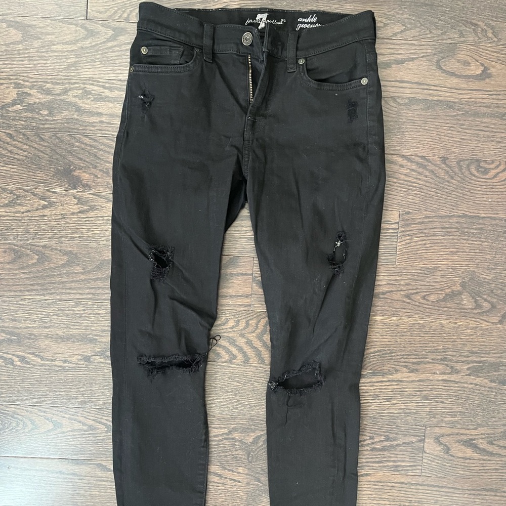 Black skinny 7 for all mankind jeans